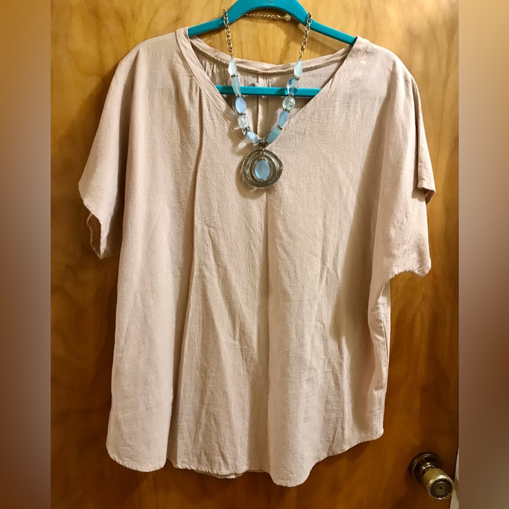 Cotton Beige Top Minimalistic